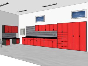 KMA Storage Solutions Garage Organization Rendering Design